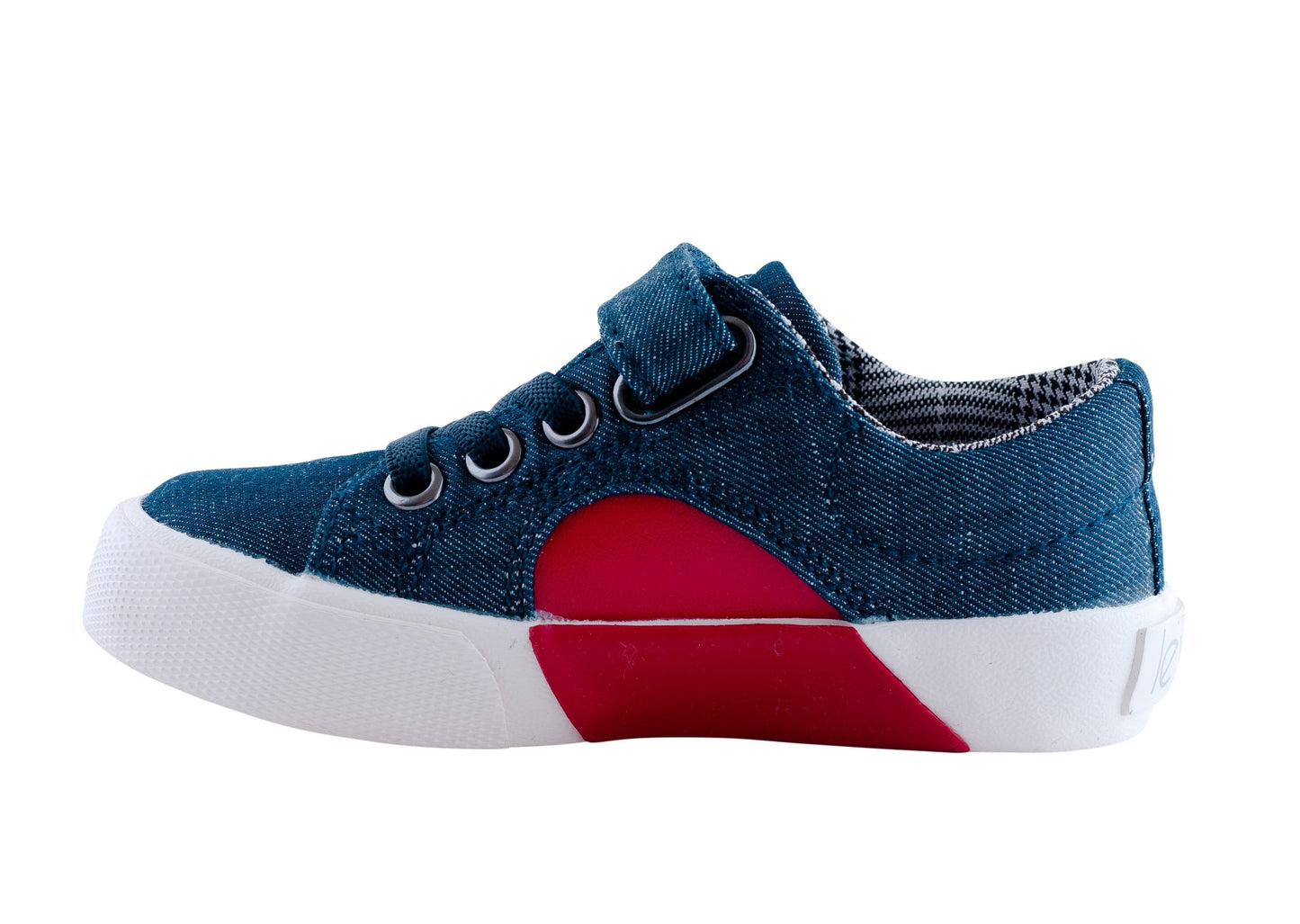 children's hook & loop denim shoe with a heart